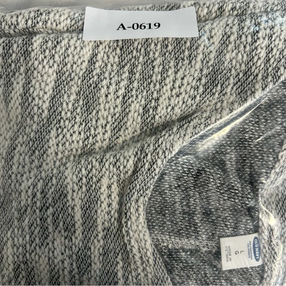 Old Navy Gray Knit Pullover Midi Dress sz L Soft Casual A-Line Office Church - Picture 11 of 11